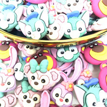 Load image into Gallery viewer, (25pcs) Random Mixed Mini Mary Cat Strawberry Bear Charms Resin Cartoon Pet Animal Kitty Charm Accessory for Women Kids Men DIY Decoration
