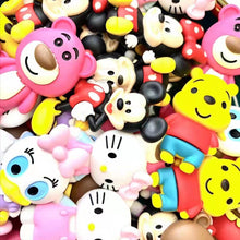 Load image into Gallery viewer, Cutie Cartoon Characters Minis Charm-Mickey Mouse Strawberry Bear Hello Kitty DIY Decoration Accessories For refrigerator, Backpack, Handbag, Etc 5 Scoops Equal 20pcs In A Pack

