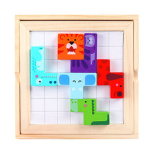 Load image into Gallery viewer, Animal Cube Puzzle Wooden Puzzle Brain Teasers Toy Building Blocks Game Wood Puzzles Intelligence Educational Toys for Preschool Children Kids
