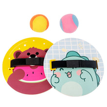 Load image into Gallery viewer, A Cute Cartoon Design Toss and Catch Ball Game Outdoor Game for Kids Backyard Games Beach Game for Kids (Upgraded) (2 Paddles 2 Balls)

