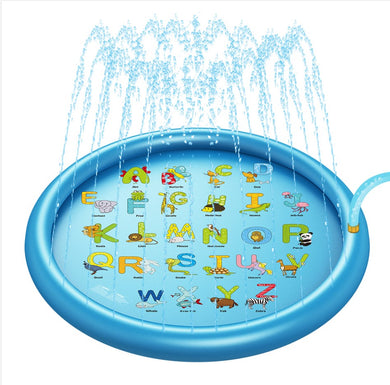  Kids Sprinklers for Outside, Splash Pad for Toddlers & Baby Pool 3-in-1 60