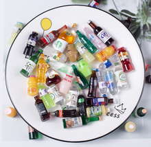 Load image into Gallery viewer, Resin Accessories Simulation Bottles Beer Drinks Creative Earnings Pendant Materials Random 100/Pack DIY Cartoon Three-Dimensional Mixed Bottles
