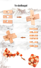Load image into Gallery viewer, 3D Luxury Wooden Brain Puzzle Teaser Kongming Lock for Teens and Adults
