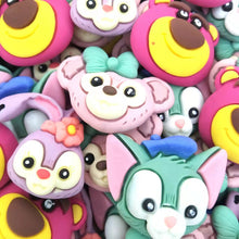 Load image into Gallery viewer, (25pcs) Random Mixed Mini Mary Cat Strawberry Bear Charms Resin Cartoon Pet Animal Kitty Charm Accessory for Women Kids Men DIY Decoration
