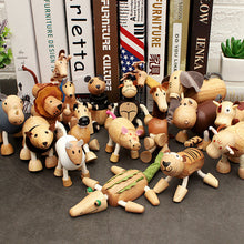 Load image into Gallery viewer, Anamalz Wooden Animal Toy for Toddlers, Fun, and Posable for Early Learning, Montessori, and STEM, Smooth Natural Wood, Boys, and Girls Amazing Gift For Children
