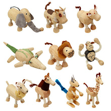 Load image into Gallery viewer, Anamalz Wooden Animal Toy for Toddlers, Fun, and Posable for Early Learning, Montessori, and STEM, Smooth Natural Wood, Boys, and Girls Amazing Gift For Children
