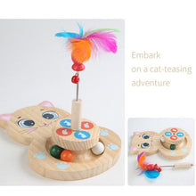 Load image into Gallery viewer, Cat Ball Track Cat Toys Safety Material Wooden Natural Cat Toy of Play Circle Track with Moving Balls Satisfies Kitty&#39;s Hunting, Chasing &amp; Exercising Needs Pet Supplies
