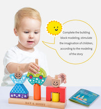 Load image into Gallery viewer, Children Wood Jigsaw Puzzle Sorting and Stacking Game Montessori Educational Toys for Toddlers Kids Building Blocks Sets
