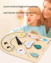 Load image into Gallery viewer, A Child&#39;s Weather Station Busy Board Toy Kids Montessori Toys For 3-5 Years Old Wooden Weather Learning Station Board Educational Toys Gift For Kids
