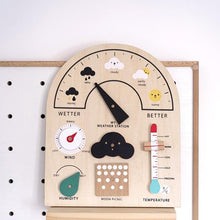 Load image into Gallery viewer, A Child&#39;s Weather Station Busy Board Toy Kids Montessori Toys For 3-5 Years Old Wooden Weather Learning Station Board Educational Toys Gift For Kids
