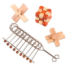 Load image into Gallery viewer, 3D Luxury Wooden Brain Puzzle Teaser Kongming Lock for Teens and Adults
