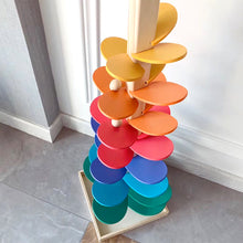 Load image into Gallery viewer, Kids Rainbow Music Tree With Petals Wooden Ball
