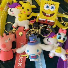 Load image into Gallery viewer, Buy 5pcs, And Get 6Pcs, Men Women Boys Girls Silicone Cute Cartoon Animal Key-chain Creative New Year Gift Doll Car Key Pendant Metal Key Ring- Decorate your hand-bag, Purse, kids backpack, And Safeguard Your Keys

