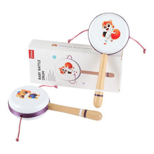 Load image into Gallery viewer, Baby Rattle Drum ﻿﻿Toddler Musical Instruments Sets Wooden Percussion Instruments Toy for Kids Preschool Educational Wood Toys with Storage Box for Kid Baby Babies Children Boys and Girls
