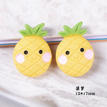 Load image into Gallery viewer, [155pcs] New Resin Flatbacks Accessories Cartoon Fruit And Vegetable Strawberry Banna  DIY Accessories Decor For Phone Case Hair Clip Art Craft Decor Accessories
