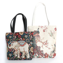 Load image into Gallery viewer, Hot Sale Embroidered Design Canvas Shoulder Bag Large Capacity Folk-custom Zipper Tote Bag Lady Working Handbags
