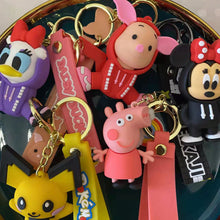 Load image into Gallery viewer, Buy 5pcs, And Get 6Pcs, Men Women Boys Girls Silicone Cute Cartoon Animal Key-chain Creative New Year Gift Doll Car Key Pendant Metal Key Ring- Decorate your hand-bag, Purse, kids backpack, And Safeguard Your Keys
