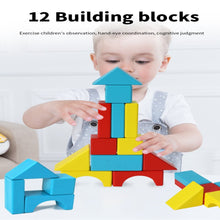 Load image into Gallery viewer, Assemble Wooden Blocks Children&#39;s Educational Learning Construction Building Blocks Toys Set Stacking Bricks
