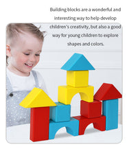 Load image into Gallery viewer, Assemble Wooden Blocks Children&#39;s Educational Learning Construction Building Blocks Toys Set Stacking Bricks
