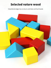 Load image into Gallery viewer, Assemble Wooden Blocks Children&#39;s Educational Learning Construction Building Blocks Toys Set Stacking Bricks

