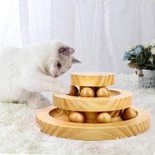 Load image into Gallery viewer, Cat Ball Track,Cat Ball Toy,Kitty Toys Roller,2-Level Cat Ball Tower Interactive Cat Toy
