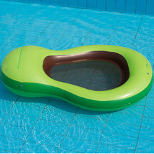 Load image into Gallery viewer, Inflatable Avocado Pool Float Floatie with Net Sunshader Water Fun Large Bed
