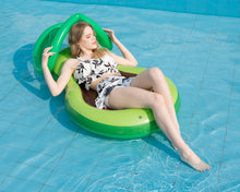 Load image into Gallery viewer, Inflatable Avocado Pool Float Floatie with Net Sunshader Water Fun Large Bed
