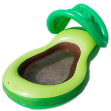 Load image into Gallery viewer, Inflatable Avocado Pool Float Floatie with Net Sunshader Water Fun Large Bed
