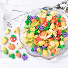 Load image into Gallery viewer, [155pcs] New Resin Flatbacks Accessories Cartoon Fruit And Vegetable Strawberry Banna  DIY Accessories Decor For Phone Case Hair Clip Art Craft Decor Accessories
