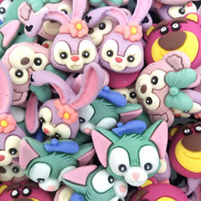 Load image into Gallery viewer, (25pcs) Random Mixed Mini Mary Cat Strawberry Bear Charms Resin Cartoon Pet Animal Kitty Charm Accessory for Women Kids Men DIY Decoration
