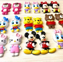 Load image into Gallery viewer, Cutie Cartoon Characters Minis Charm-Mickey Mouse Strawberry Bear Hello Kitty DIY Decoration Accessories For refrigerator, Backpack, Handbag, Etc 5 Scoops Equal 20pcs In A Pack
